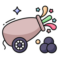 Obraz premium Unique design icon of cannon