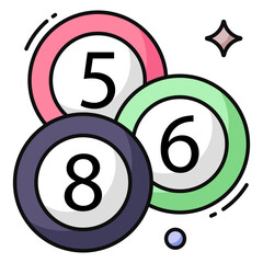 A trendy vector design of snooker balls