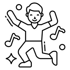 Creative design icon of dancer 