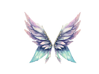 Fototapeta premium Watercolor Wings, Fairy, 3D, Vector Illustration Clipart.