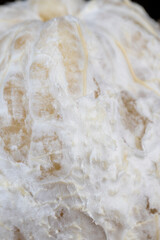 peeled pomelo on the table, close up