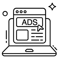 Vector design of web ad, flat icon