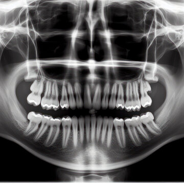 panoramic x-ray photo of teeth. ai generative