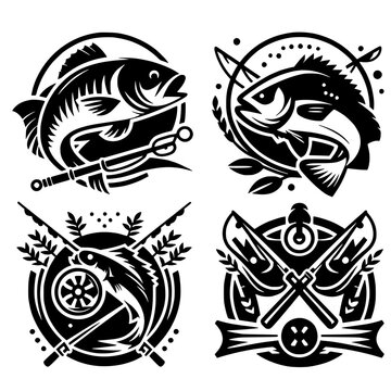 Set design icon fishing