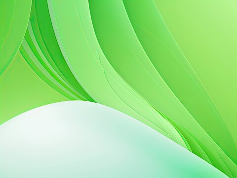 Waves and light vector illustration on a green background in a free vector abstract background