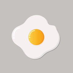fried egg vector illustration isolated
