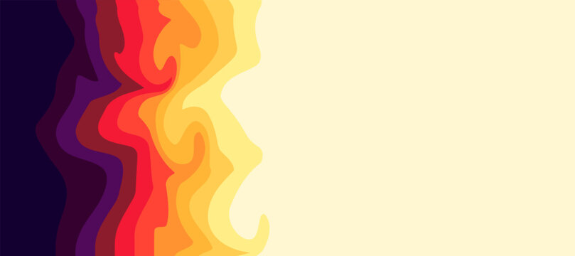 abstract background with fire curve
