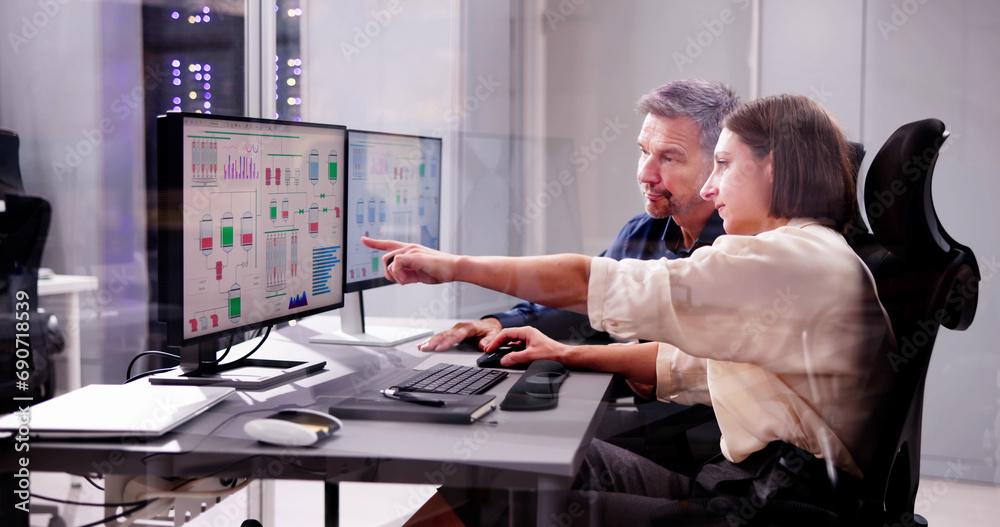 Canvas Prints two people engaging in engineering