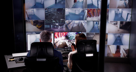 Surveillance Operator Controls Multiple CCTV Cameras