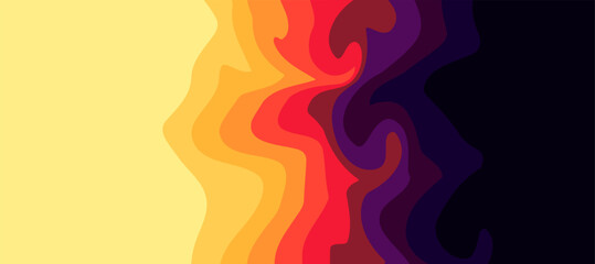 abstract wavy multicolor background with bright color