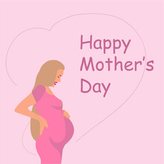 mothers day card design with baby