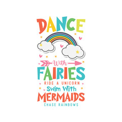 Dance With Fairies Ride A Unicorn, Unicorn Svg, Unicorn, Unicorn Design, Unicorn Quote