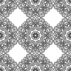 Classic seamless vector white pattern. Damask orient ornament. Classic vintage background.