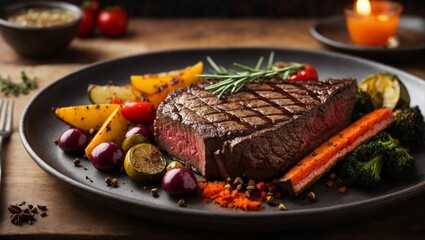 A Delicious Plate of Steak and Veggies