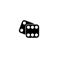  Dice icon isolated on white background. Dice icon simple sign. 