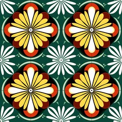 Seamless background with vivid floral patterns decorative pattern repeating