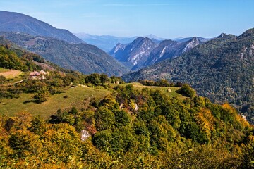 Fototapeta na wymiar Autumn idyll in the Cerna Valley