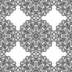 Decorative Floral Ornament. Seamless Pattern. Vector Illustration.