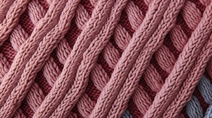 Pink Knitted Wool Closeup Background. Knitted Texture. Knit Fabric Texture, Wool Knitted pattern