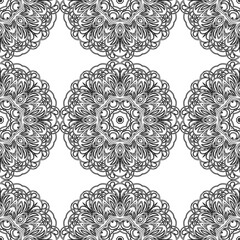 Seamless background with snowflakes. Print. Repeating background. Cloth design, wallpaper. vector