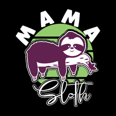 mama sloth svg