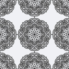 Beautiful background with rich, old style, luxury ornamentation, fashioned seamless pattern, white vector wallpaper