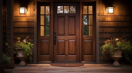 Solid wood, glass, or steel doors can significantly impact the exterior appearance