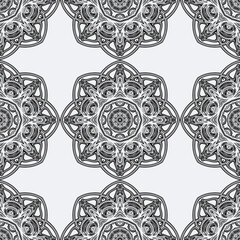 Simple abstract contemporary seamless pattern. flower and leaf shape textures. Vector illustration