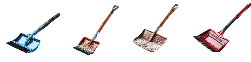 Snow shovel Hyperrealistic Highly Detailed Isolated On Transparent Background Png File
