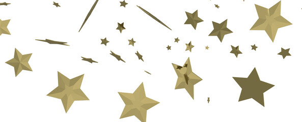 Golden Stardust Cascades in Mesmerizing 3D Rain Illustration