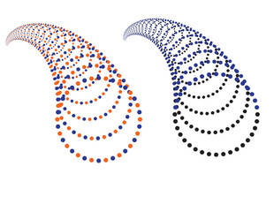 abstract design element, long spiral design