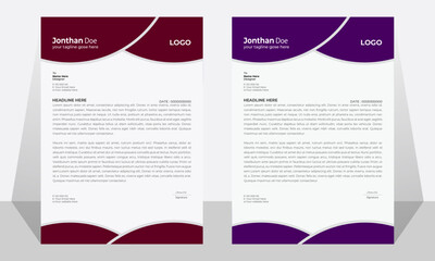 colorful a4 letterhead design template  