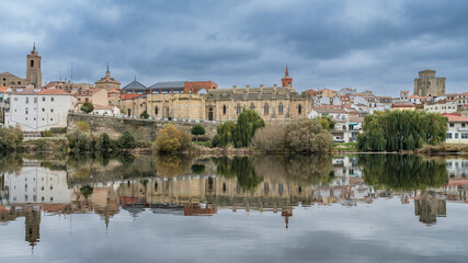View of the city of Alba de Tormes in the province of Salamanca, in Spain.