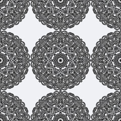 Decorative Floral Ornament. Seamless Pattern. Vector Illustration.