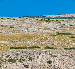 Layered Textures of Pag Island's Landscape