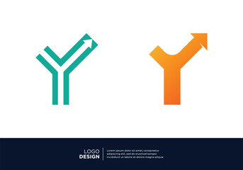 Set of letter Y business logo design inspiration.