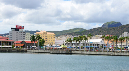 Fototapeta na wymiar Africa, Port Louis city in Mauritius Island