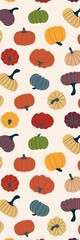 Beige Red Modern Fall Thanksgiving Pumpkins Bookmark - 1
