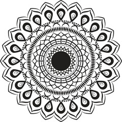 A gold and black background with a gold mandala design that says luxury background