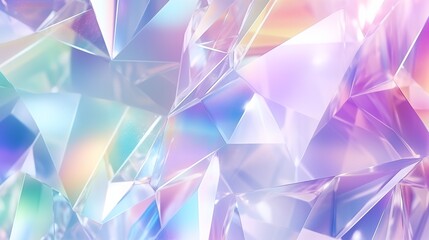 Obraz premium Holographic background with glass shards and Rainbow reflexes.