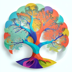 Naklejka premium tree of life illustration