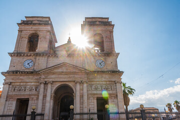 Fototapeta premium Facade of Giarre Cathedral, Catania, Sicily, Italy, Europe