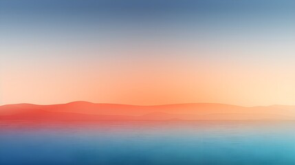 Fototapeta premium Serene Sunset Skyline with Warm to Cool Color Transition