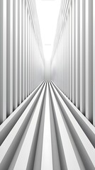 Obraz premium Futuristic Monochrome Tunnel with Geometric Progression