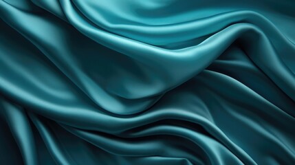 Fototapeta premium A close up of a blue satin fabric.