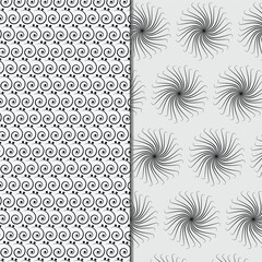 vector geometric seamless patterns collection. Set of bright colorful backgrounds with modern minimal labels. Cute abstract geometrical textures. Simple pattern design 