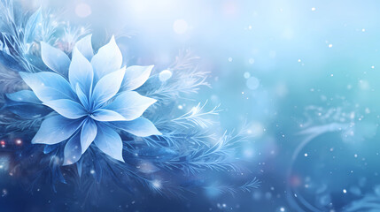 Fototapeta na wymiar Snowflake Wallpaper | Snowflake Background Floral Design