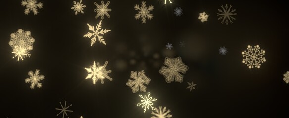 The winter background, falling snowflakes