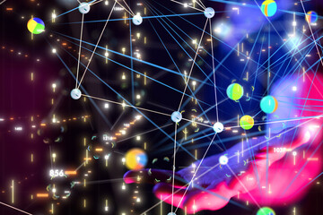 Business intelligence analyst dashboard on virtual