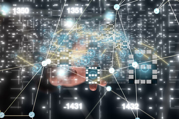 Technology background. Big data concept